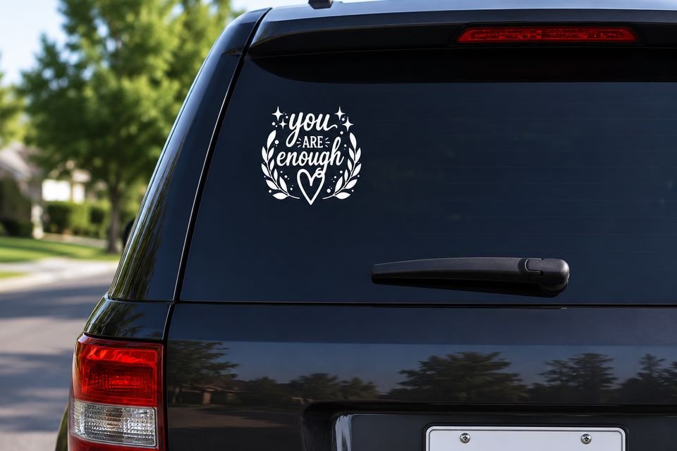 A Sticky Rebels cut vinyl decal applied to a vehicle panel